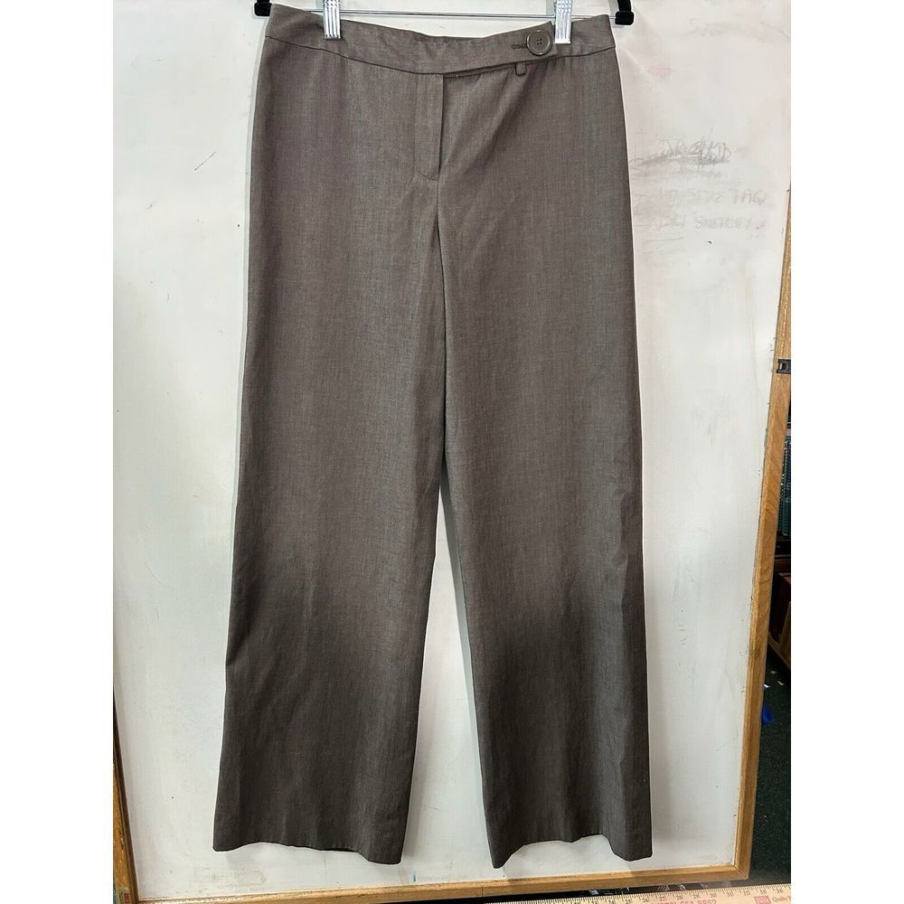 Anne Klein Classic Dress Pants Womens‎ Size 6 Brown Bootcut Stretch Flat Front